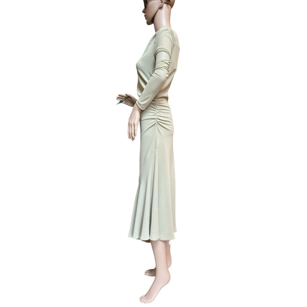 Zara Pistachio Green Asymmetrical Midi Dress, NWT, L* - Picture 8 of 16